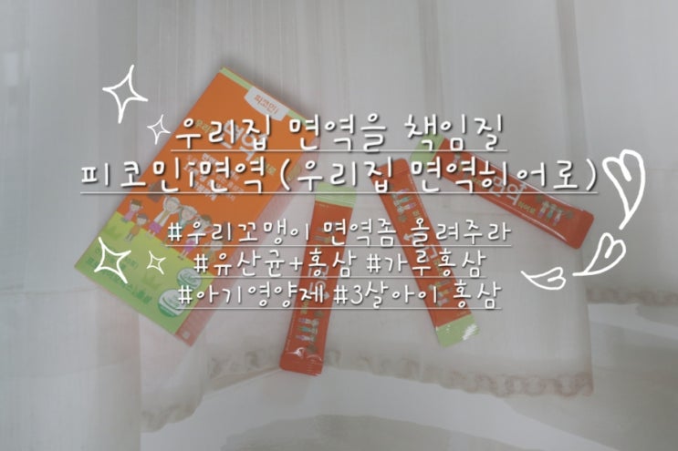  우리꼬맹이 면역을 올려줄 어린이영양제 피코민i면역 (우리집 면역히어로)