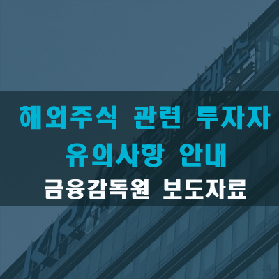  해외주식 거래 관련 투자자 유의사항(금융감독원)