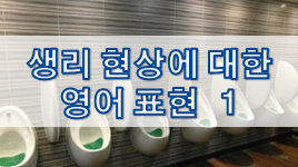  생리 현상에 대한 영어 표현 1