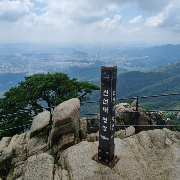  도봉산 자운봉 신선대 도봉탐방지원센터 최단코스 [다락능선, 포대정상, Y계곡, 자운봉, 신선대, 마당바위]