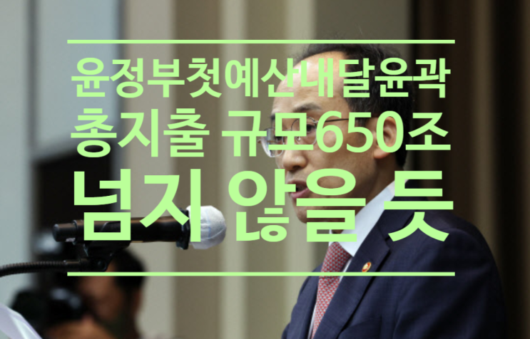윤정부 첫 예산 내달 윤곽...총지출 규모 650조 넘지 않을듯