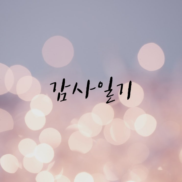  22일 월요일 감사일기