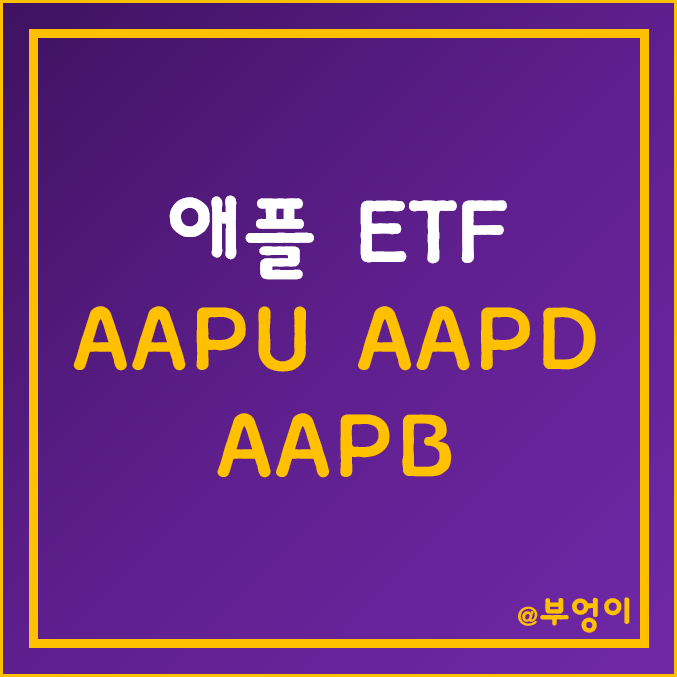 애플 레러비지/인버스 ETF - AAPU, AAPB, AAPD (feat. AAPL)