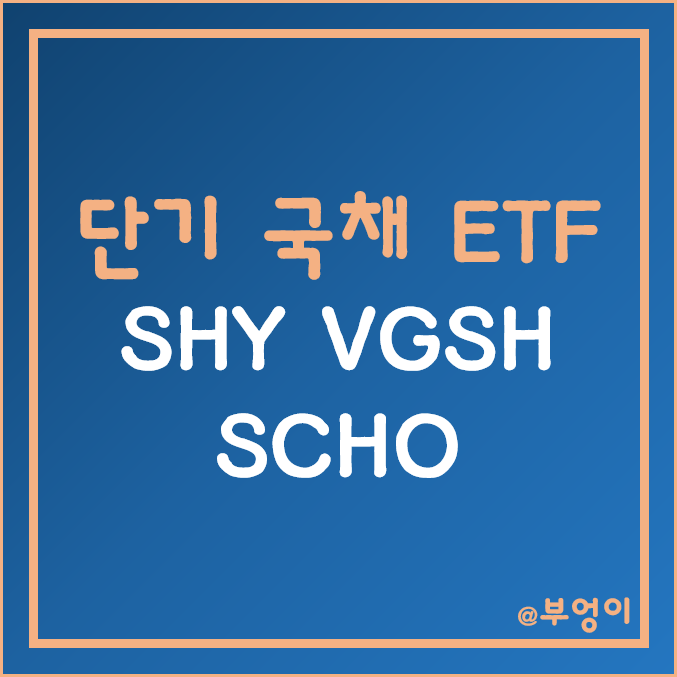 미국 단기 국채 ETF - SHY, VGSH, SCHO