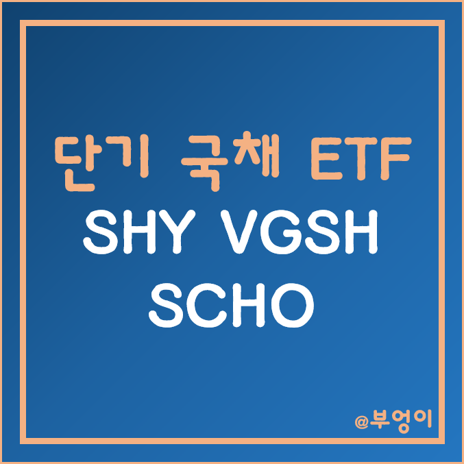 미국 단기 국채 ETF - SHY, VGSH, SCHO 미국 단기 국채 ETF - SHY, VGSH, SCHO