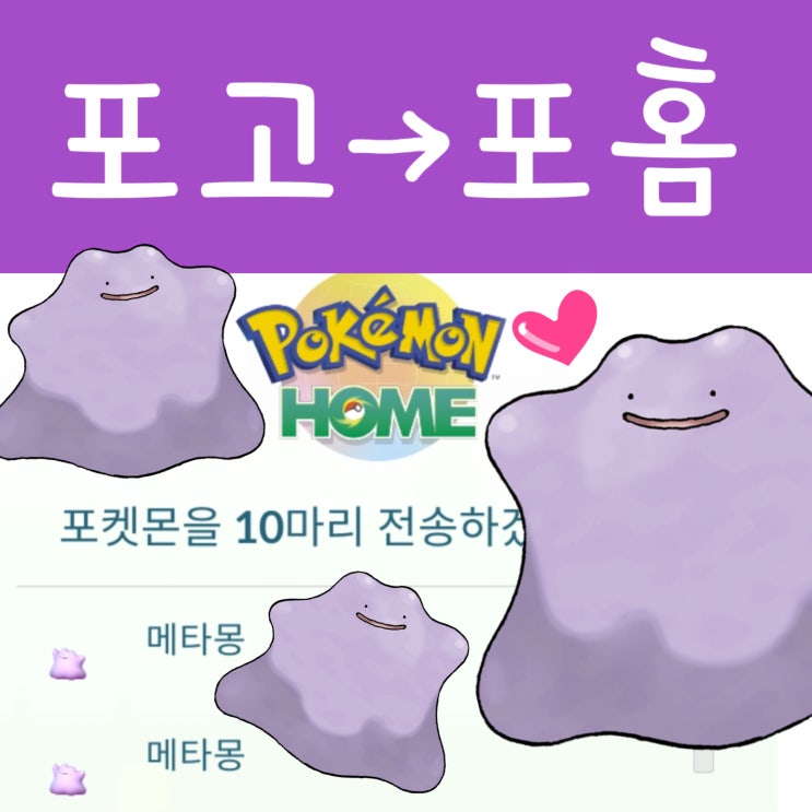  포켓몬고 메타몽, 포켓몬 홈 브다샤펄 전송 방법