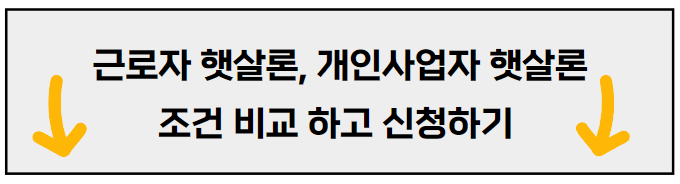 햇살론 대출자격 근로자 개인사업자 7