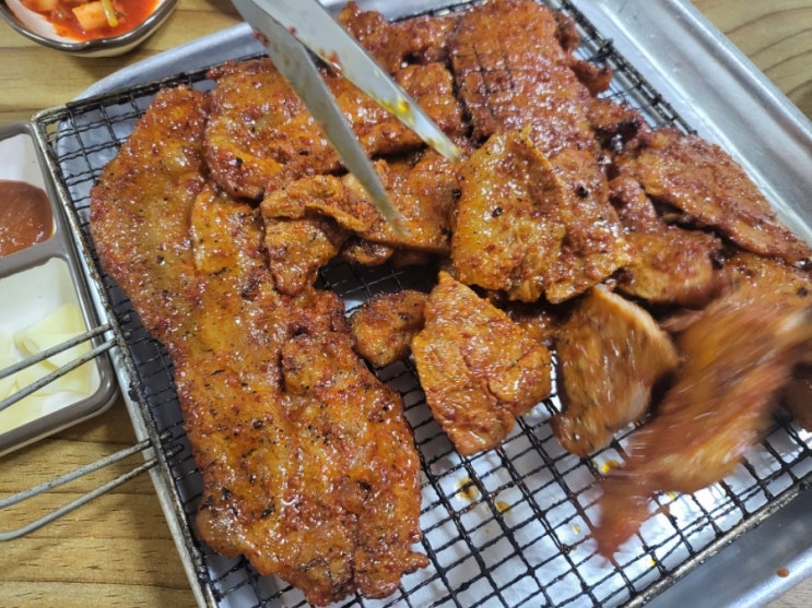  공주 맛집(곰골식당_참숯제육석쇠구이)
