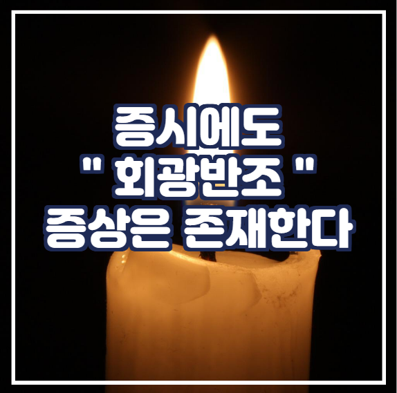  [회광반조 廻光返照 : 사람이 죽기 직전에 잠시 온전한 정신이 돌아오는 것] 증시에도 회광반조가 있다.