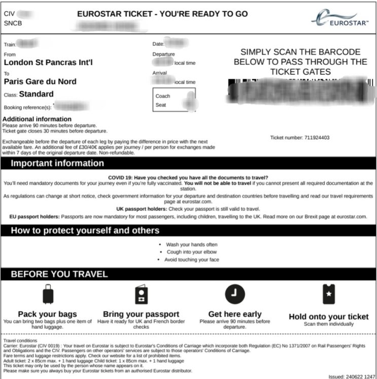[유럽 자유 여행] 유로스타 예매하기 : 유로스타 타고 런던에서 파리가는법 (유로스타 어플 예매하기)22년 7월