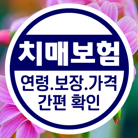 치매보험가입연령 및 보장내용과 치매보험가격 간편하게 확인하세요!