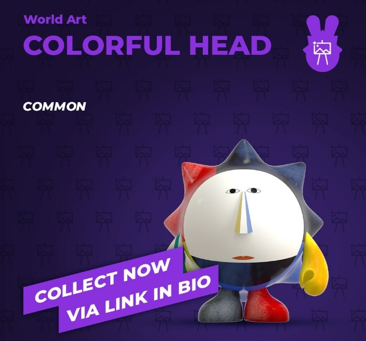  치코앤로코(chikoroko), OpenSea예정, 무료NFT 매일1개 지급, 8월23일 NFT(Gift of the Day) - Colorful Head