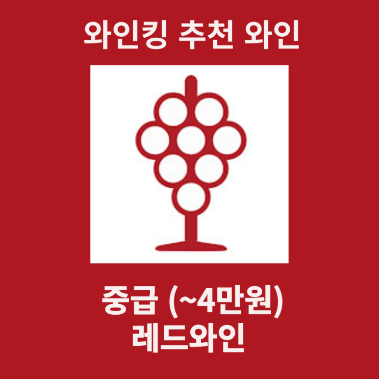  와인킹 추천 4만원대 이상 중급 레드 와인 총정리