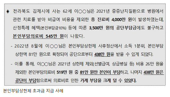본인부담 초과 의료비 돌려준다…1인당 평균 136만원_보건복지부 본인부담 초과 의료비 돌려준다…1인당 평균 136만원_보건복지부
