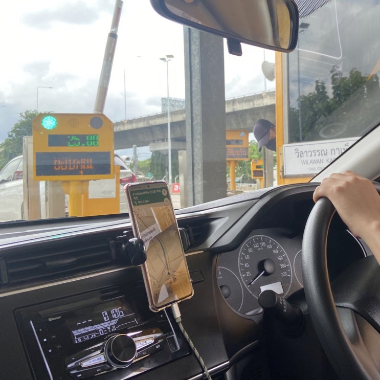 태국 방콕, 깐차나부리 차 렌트해서 여행하기 - 고속도로, 휴게소, 톨게이트, 주유소, 스쿠터 렌트