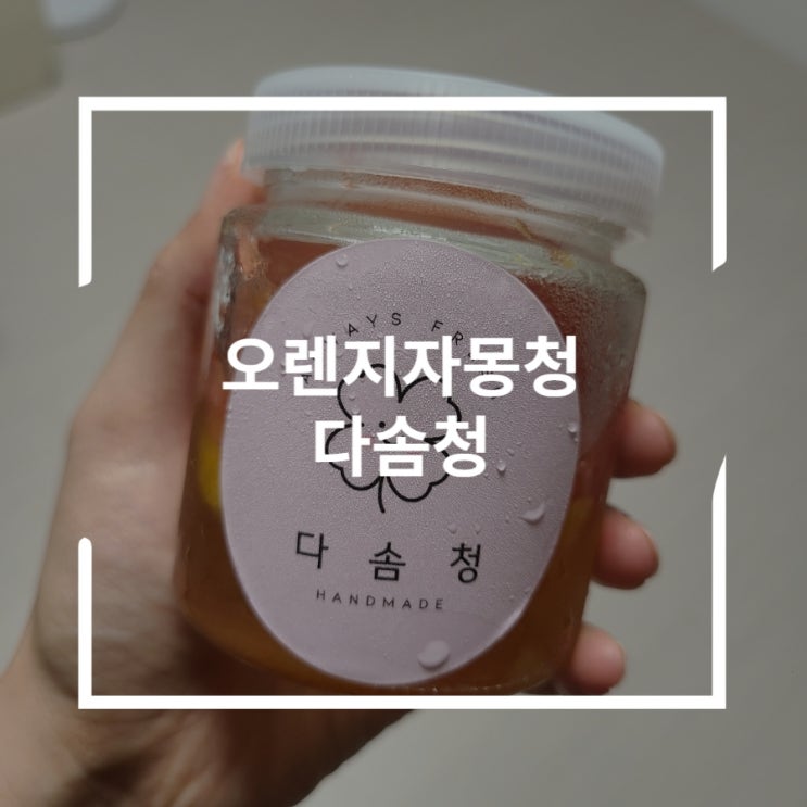 수제청 선물 다양하게 마시는 상큼한 오렌지자몽청 다솜청