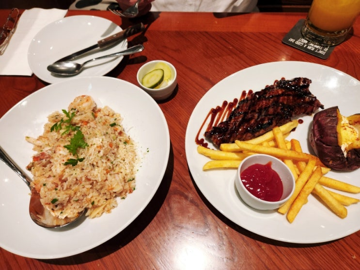  롯데백화점 동탄 맛집 아웃백 런치메뉴 할인받는 법