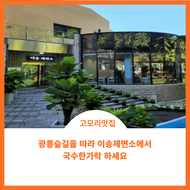  소흘읍맛집;)광릉숲길따라 이송제면소에서 국수한그릇하세요
