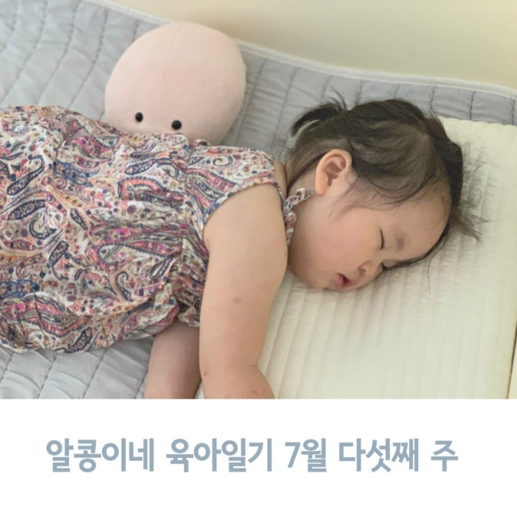  알콩이네 육아일기 7월 다섯째 주, 면역력 떨어진 18개월아기 수족구 장염 아구창