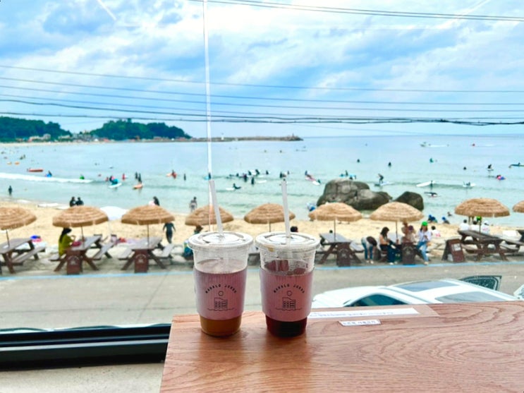 양양 죽도해변 그림같은 오션뷰의 루프탑 카페 :: 마할로 (MAHALO)
