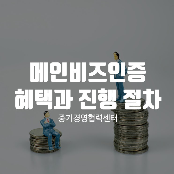 메인비즈인증 혜택과 진행 절차 궁금하다면