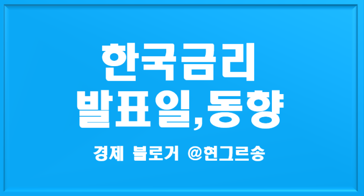  한국은행 기준금리 발표일, 중앙은행 기준금리 동향
