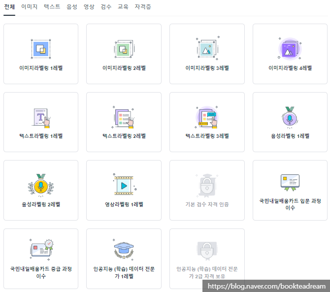  [데이터라벨링] 내일배움카드 x 크라우드웍스 입문, 중급 과정 수료 후기