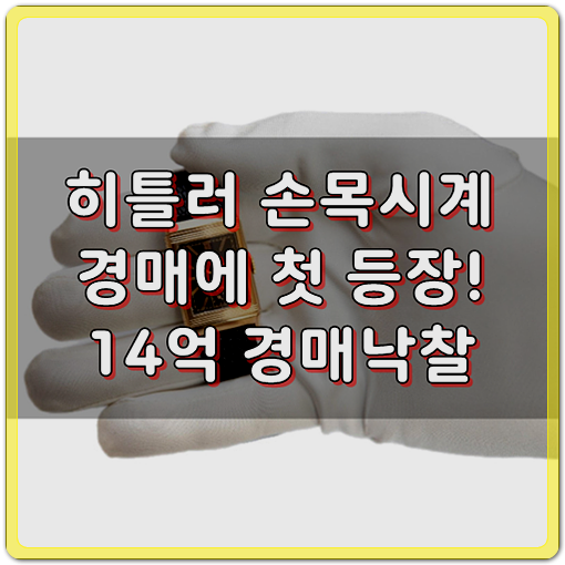  [히틀러 손목시계] 경매 첫 등장, 낙찰가 14억 어떤 시계일까?