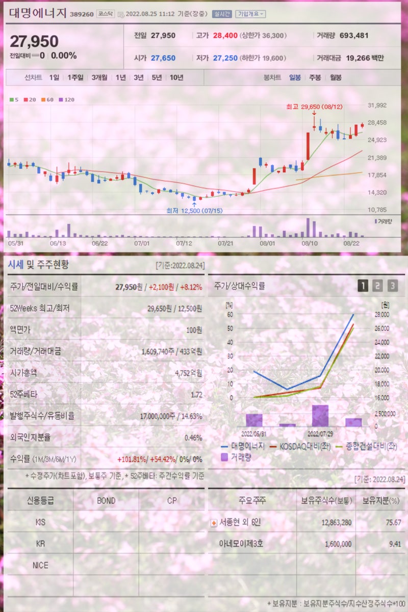 태조이방원 관련주 증권가 신조어 관심 집중 한화솔루션 현대에너지솔루션 대명에너지 현대로템 LIG넥스원 한화에어로스페이스 대성하이텍  새빗켐 주가 : 네이버 블로그