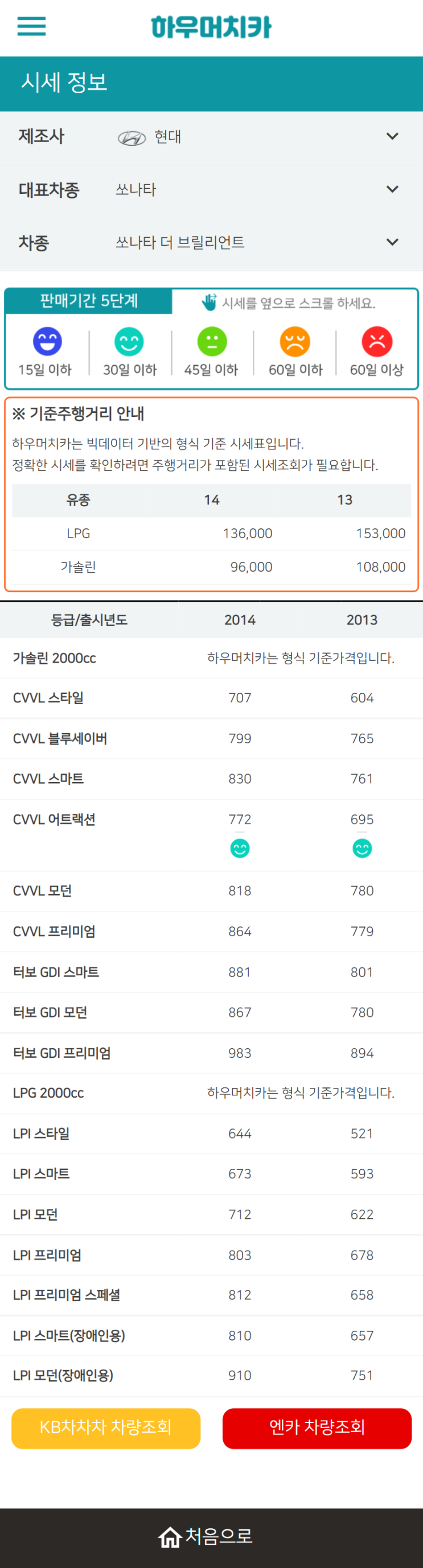 하우머치카 2022년 8월 쏘나타 더 브릴리언트 중고차시세.가격표 하우머치카 2022년 8월 쏘나타 더 브릴리언트 중고차시세.가격표