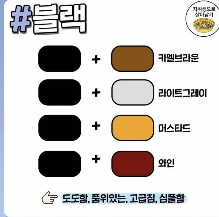 옷 색깔 조합표 l 상하의 색조합 맞춰서 옷 잘입는 법 꿀팁 feat.코디짤 : 네이버 블로그