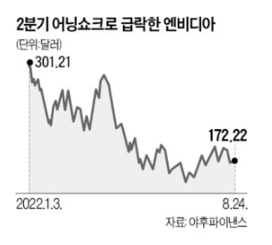 엔비디아 '어닝 쇼크'…"3분기엔 실적 더 악화" 엔비디아 '어닝 쇼크'…"3분기엔 실적 더 악화"