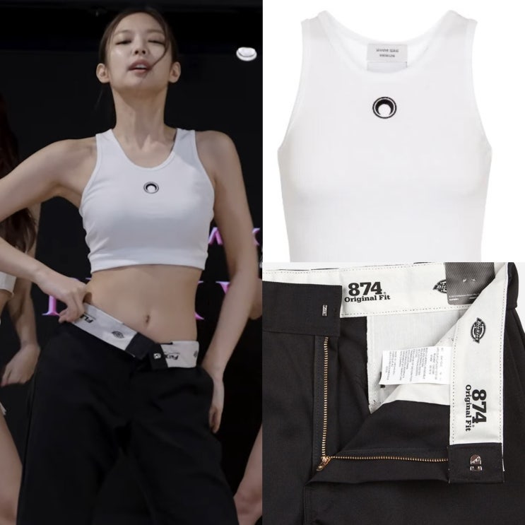  디키즈 874 로우라이즈 언더붑 블랙핑크 제니 패션 핫해!(마린세르, 베놈 안무영상)
