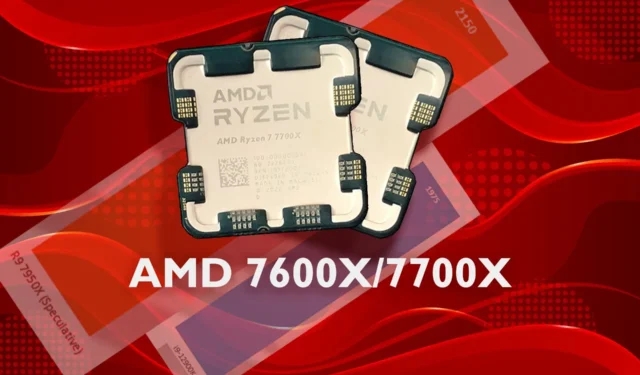 AMD 라이젠 5 7600X 라이젠 7 7700X 시네벤치 Cinebench R23 벤치마크 점수 유출