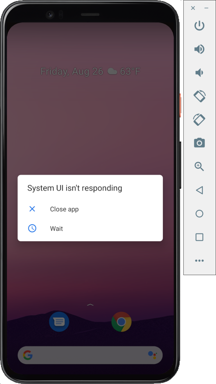  해결법) system UI isn’t responding in android emulator 응답없음