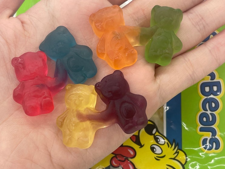 HARIBO SWEET & SOUR BEARS 단맛신맛의 콜라보 손잡고 있는 곰돌이커플 젤리