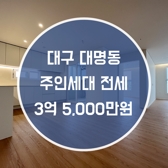  대구 남구 대명동 / 주인세대 전세 최신축 복층 테라스 엘리베이터 有 안지랑역 도보6분