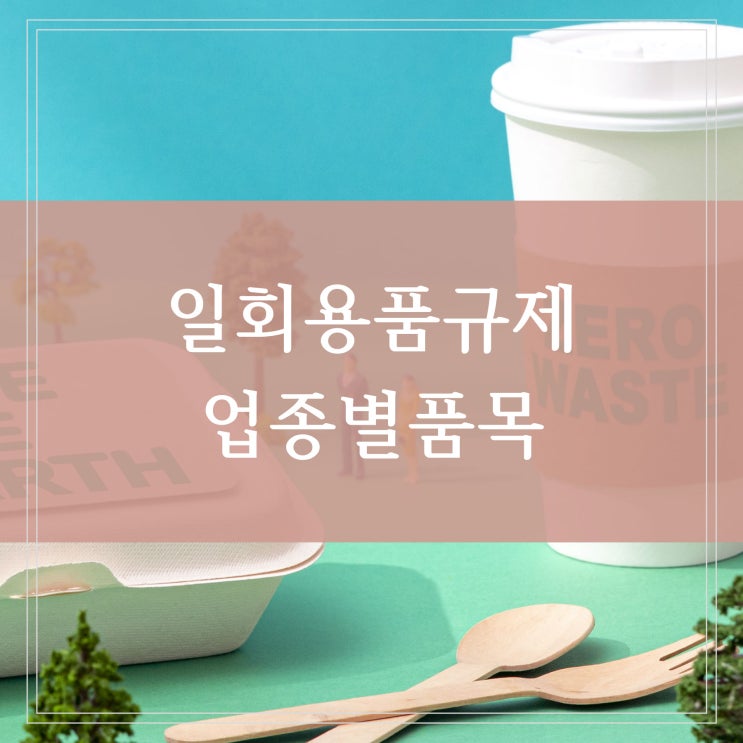  일회용품 규제 시행일과 업종별 적용 품목 위반 시 과태료와 계도기간 (식당,카페,편의점,제과점)