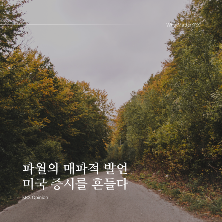  파월의 매파적 발언, 미국 증시를 흔들다 feat. 금리인상, 인플레