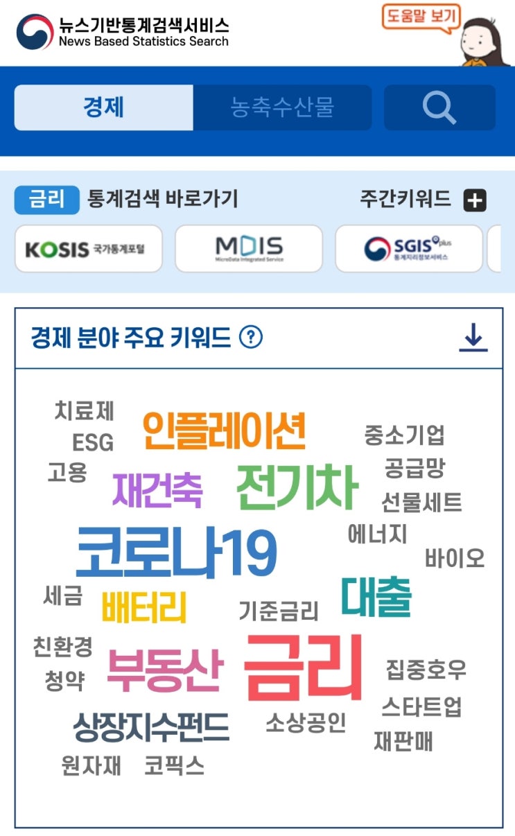  블로그 키워드 검색 TIP (뉴스기반통계검색서비스)