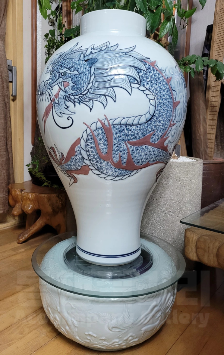  [인테리어 맛집] 동행갤러리ㅣ태성도예 용문양각매병 도자기(높이 75×45cm) (갤러리, 전시회, 인테리어그림) (품절)