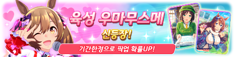  우마무스메 프리티 더비 픽업 프리티 더비 뽑기 & 픽업 서포트 카드 뽑기 이벤트