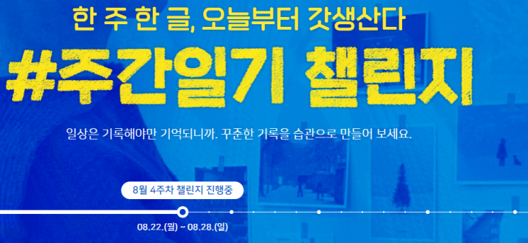  주간일기 챌린지 : 8월 4주차