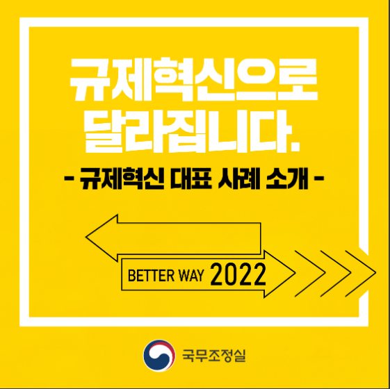 규제혁신으로 달라집니다! 국무조정실 규제혁신으로 달라집니다! 국무조정실