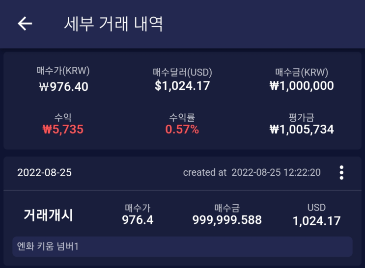  엔화 넘버 1 매도 후 다음날 재매수 feat 키움증권