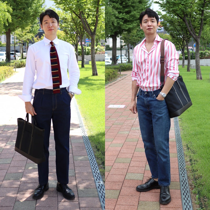 빈폴 남성 서류 가방 코디 캐주얼과 포멀 둘 다 커버 가능
