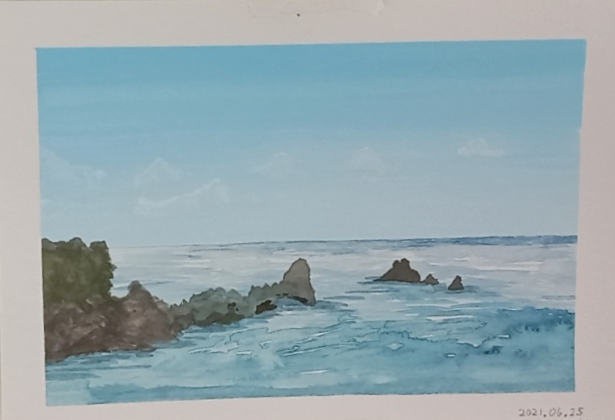  [수채화] 제주도 바다