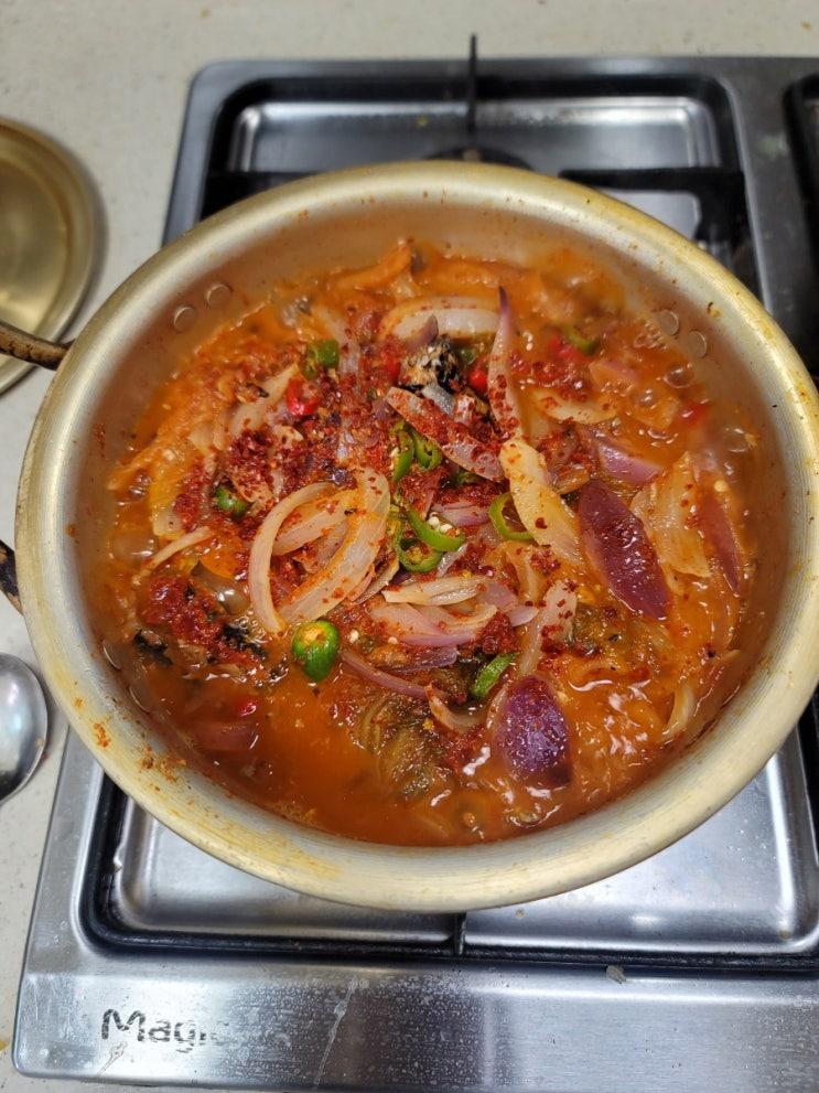  (요리) 꽁치통조림 찌개와 고구마 감자밥