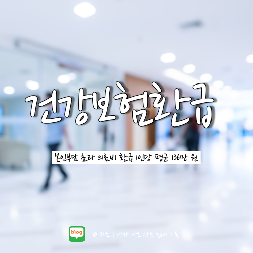  본인부담초과 의료비 건강보험환급 받는 방법 총정리