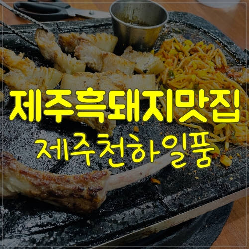  제주흑돼지맛집으로 유명한 제주천하일품